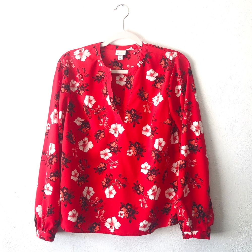🎉 Final Price a new day floral print blouse C4